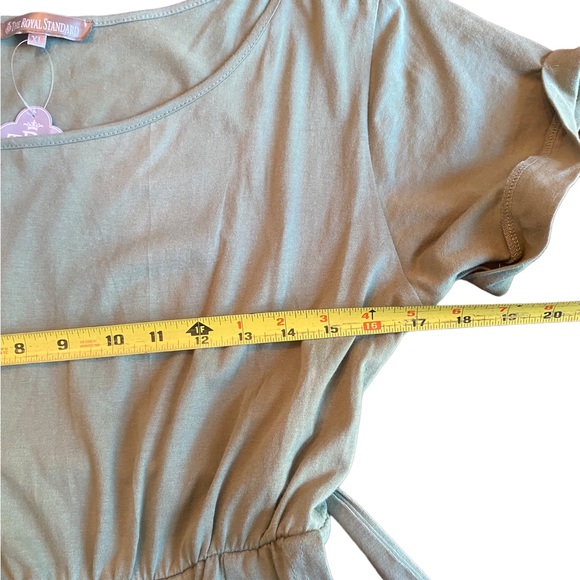 The Royal Standard Olive Green Cuffed Short Sleeve Tie Waist… - Picture 7 of 15